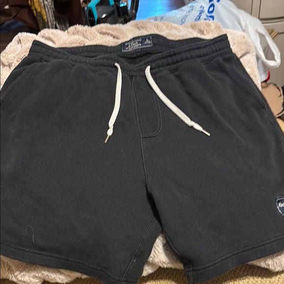 Abercrombie & Fitch Other - Abercrombie & Fitch Black Athletic Shorts with Drawstring Waist, size Lg